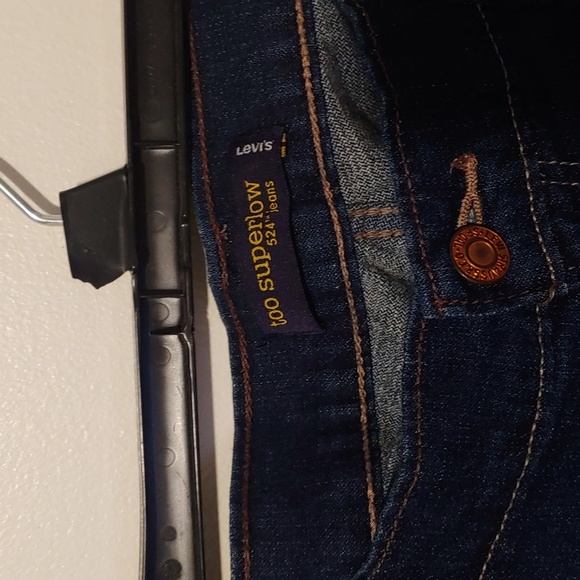 Levi's too superlow blue stretch boot cut jeans Size 13 - Picture 3 of 6